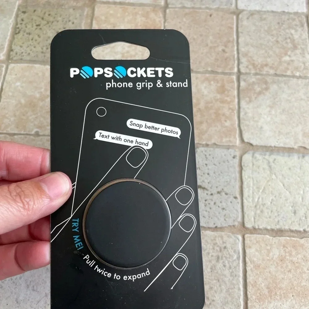 NWT Popsockets PopGrip: Phone Grip and Phone Stand Black or Cascade Water